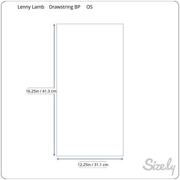 Lenny Lamb Blue Herringbone Weave Woven Wrap Bag Drawstring Backpack Tote Sack - Picture 6 of 6